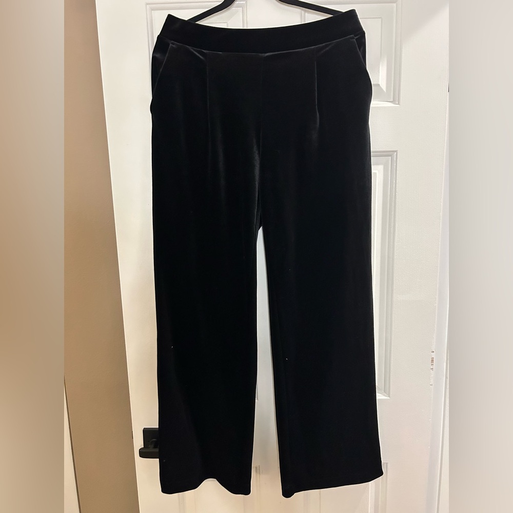 LOFT velvet wide leg pants